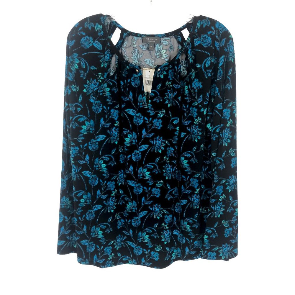 NWT Womens Size XL The Limited Collection Floral Print Stretch Jersey Blouse Top